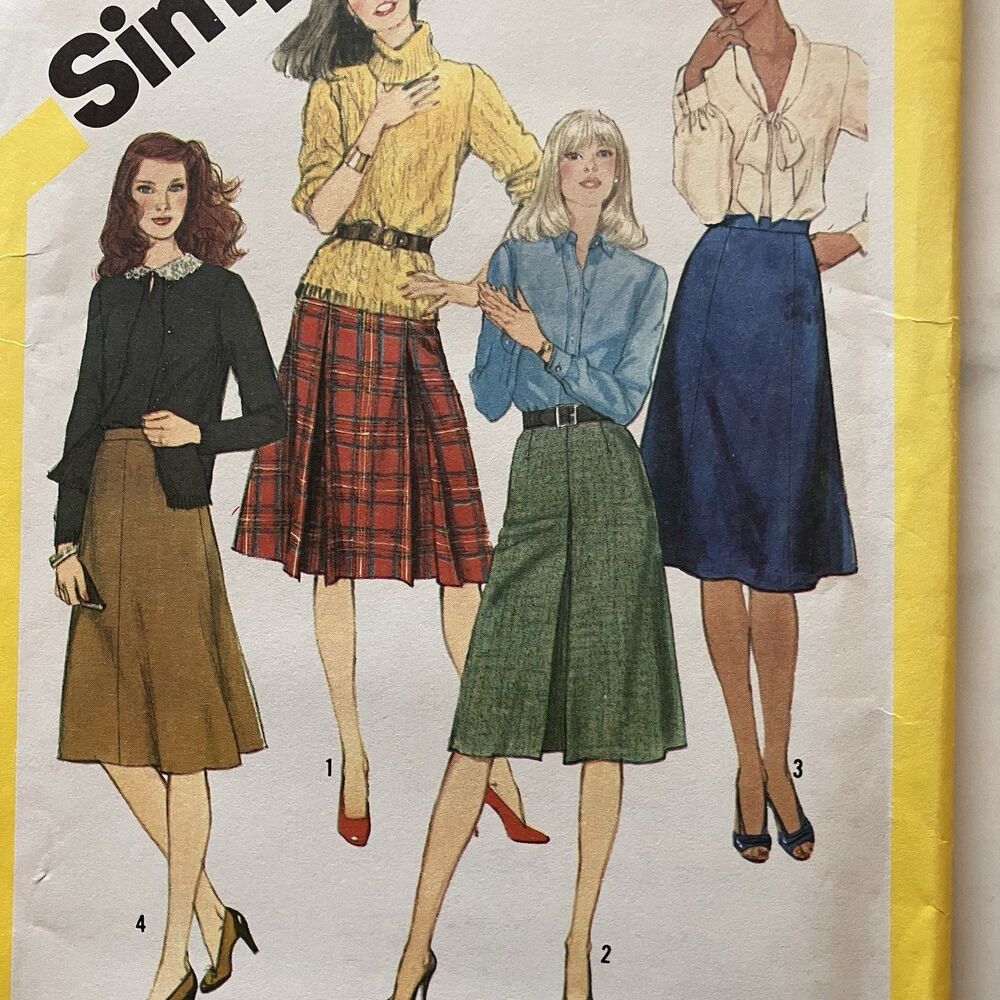 Vintage Simplicity Pattern 6359 Women’s Skirt Size 16 Waist 30” Uncut 1983 - Picture 4 of 7